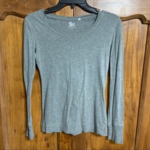 Kohl’s SO Gray Longsleeve Shirt - Size Medium